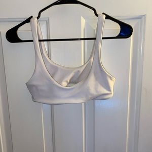 white bathing suit top